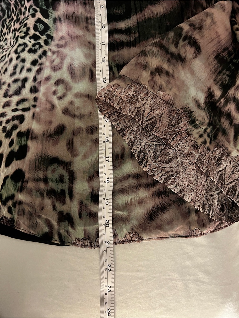 Boston Proper Sheer Cheetah 🐆 Animal-Print Peasant Blouse - Small - Picture 7 of 7